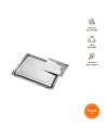 Tradineur - Pack de 6 bandejas rectangulares de cartón con blonda, fuente reciclable para pasteles con encaje de papel, decoraci