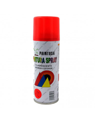 Montoro - Bote de pintura en spray rojo fluorescente F203 200 ml, válido para multitud de superficies de interior y exterior