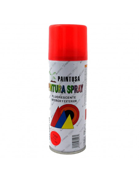 Montoro - Bote de pintura en spray rojo fluorescente F203 200 ml, válido para multitud de superficies de interior y exterior