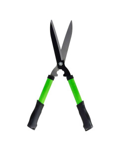Tradineur - Tijera cortasetos, tijeras para podar a dos manos, cizalla para setos, hoja de 185 mm y mango ergonómico, jardinería