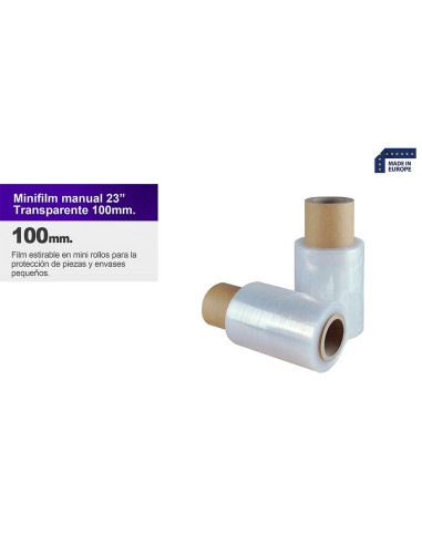 Tradineur - Pack de 3 rollos de mini film elástico para paletizar, embalar, protector extensible de embalaje, mudanzas, almacene