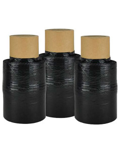 Tradineur - Pack de 3 rollos de mini film elástico para paletizar, embalar, protector extensible de embalaje, mudanzas, almacene