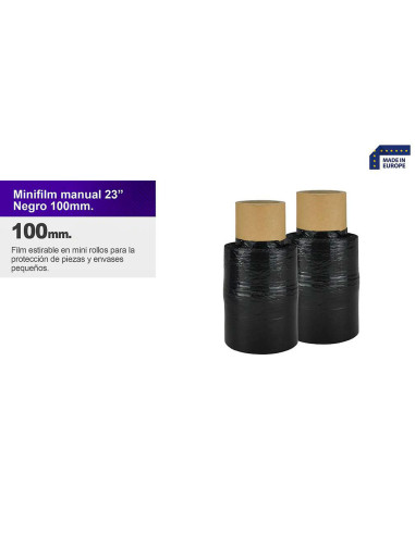 Tradineur - Pack de 3 rollos de mini film elástico para paletizar, embalar, protector extensible de embalaje, mudanzas, almacene
