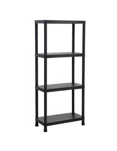 Tradineur - Estantería modular de plástico, 4 baldas, capacidad carga 100 kg, fácil montaje, almacenaje, garaje, trastero, fabri