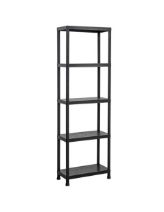 Tradineur - Estantería modular de plástico, 5 baldas, capacidad carga 125 kg, fácil montaje, almacenaje, garaje, trastero, fabri