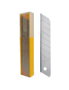 Tradineur - Pack de 50 cuchillas de cúter, anchura 18 mm, retractables y muy afiladas, acero resistente, recambios para cutter,