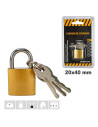 Tradineur - Pack de 4 candados de latón con llaves, arco de acero cromado, máxima seguridad, taquillas, gimnasio, maleta, armari