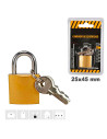 Tradineur - Pack de 4 candados de latón con llaves, arco de acero cromado, máxima seguridad, taquillas, gimnasio, maleta, armari