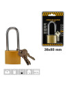 Tradineur - Pack de 4 candados de latón con llaves, arco alto de acero cromado, máxima seguridad, taquillas, gimnasio, maleta, a