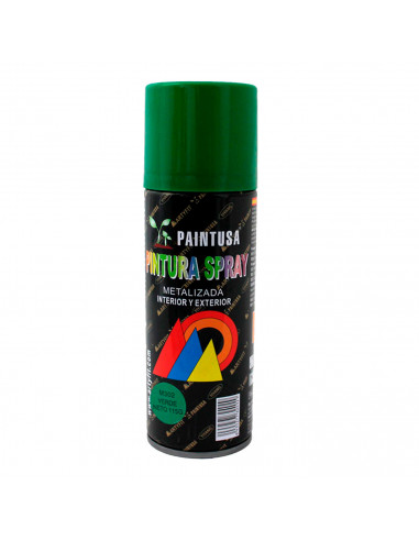 Montoro - Bote de pintura en spray verde metalizado M302, 200 ml, válido para multitud de superficies de interior y exterior