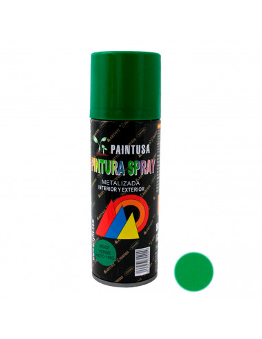 Montoro - Bote de pintura en spray verde metalizado M302, 200 ml, válido para multitud de superficies de interior y exterior