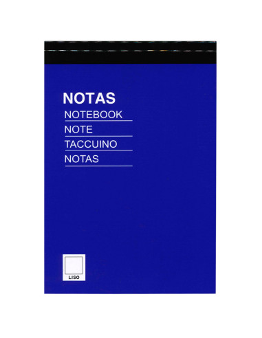 Tradineur - Pack de 6 blocs de notas, 80 hojas lisas en blanco, incluyen matriz de corte y tapas de cartón, anotaciones (Tamaño