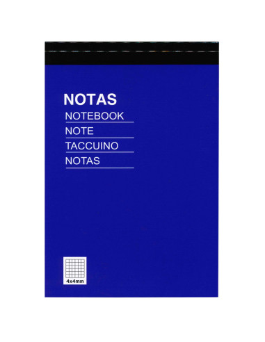 Tradineur - Pack de 6 blocs de notas, 80 hojas cuadriculadas, incluyen matriz de corte y tapas de cartón, anotaciones (Tamaño A5