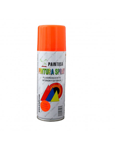 Montoro - Bote de pintura en spray naranja fluorescente F202 200 ml, válido para multitud de superficies de interior y exterior.