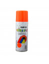 Montoro - Bote de pintura en spray naranja fluorescente F202 200 ml, válido para multitud de superficies de interior y exterior.