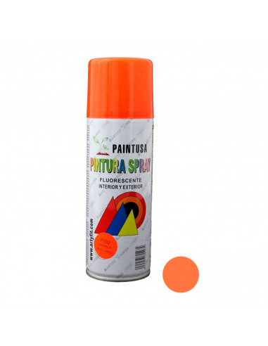 Montoro - Bote de pintura en spray naranja fluorescente F202 200 ml, válido para multitud de superficies de interior y exterior.