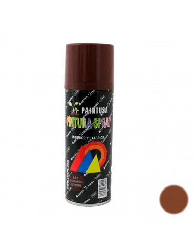 Montoro - Bote de pintura en spray marrón real A33 200 ml, válido para multitud de superficies de interior y exterior
