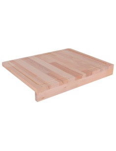 Tradineur - Tabla de cortar de madera, colocación en borde de encimera, duradera y resistente, material natural, ecológico, fáci