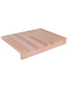 Tradineur - Tabla de cortar de madera, colocación en borde de encimera, duradera y resistente, material natural, ecológico, fáci