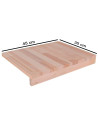 Tradineur - Tabla de cortar de madera, colocación en borde de encimera, duradera y resistente, material natural, ecológico, fáci