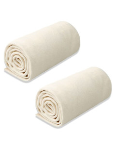 Tradineur - Pack de 2 bayetas de cuero natural de ante para coche, superficie extra suave, limpieza interior, lavado exterior de