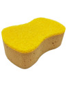Tradineur - Pack de 2 esponjas ovaladas para coche, lavado y cuidado de carrocería, cristales, llantas, espuma de alta densidad,