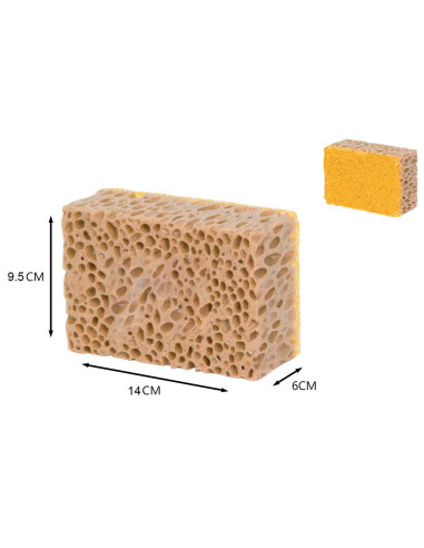 Tradineur - Pack de 2 esponjas rectangulares para coche, lavado y cuidado de carrocería, cristales, llantas, espuma de alta dens