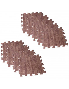 Tradineur - Pack de 9 baldosas de goma eva, grosor de 1 cm, esterilla, puzzle para suelo de gimnasio, fitness, yoga, alfombrilla