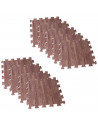 Tradineur - Pack de 9 baldosas de goma eva, grosor de 1 cm, esterilla, puzzle para suelo de gimnasio, fitness, yoga, alfombrilla