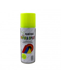 Montoro - Bote de pintura en spray amarillo fluorescente F201 200 ml, válido para multitud de superficies de interior y exterior