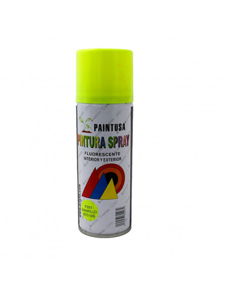 Montoro - Bote de pintura en spray amarillo fluorescente F201 200 ml, válido para multitud de superficies de interior y exterior Montoro - Bote de pintura en spray amarillo fluorescente F201 200 ml, válido para multitud de superficies de interior y exterior