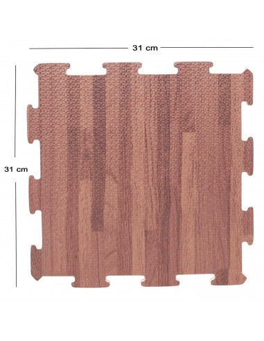 Tradineur - Pack de 9 baldosas de goma eva, grosor de 1 cm, esterilla, puzzle para suelo de gimnasio, fitness, yoga, alfombrilla