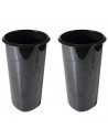 Tradineur - Pack de 2 floreros tubulares de plástico, jarrón alto, diseño moderno, dormitorio, salón, decoración de mesa, fabric