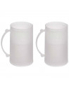 Tradineur - Pack de 2 Jarras de Cerveza Enfriadoras - Fabricado en Plástico - Contiene agua 100% destilada - Apto para uso Alime