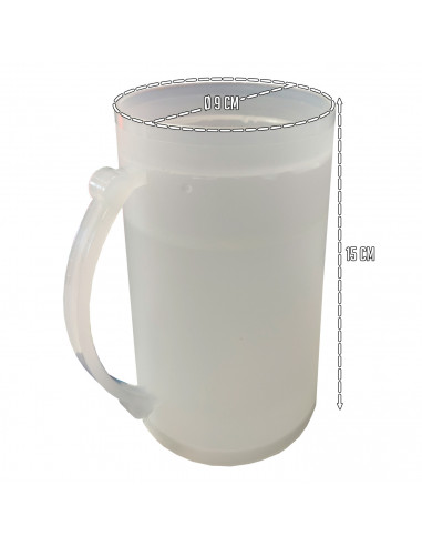 Tradineur - Pack de 2 Jarras de Cerveza Enfriadoras - Fabricado en Plástico - Contiene agua 100% destilada - Apto para uso Alime