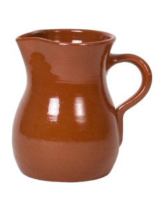 Tradineur - Jarra para vino - Fabricado en Barro - Ideal para hostelería y servicios - Capacidad de 500 ml - 14 x 12,5 x 9 cm