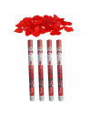 Tradineur - Pack de 4 cañones de confeti de aire comprimido, popper, cracker de confetti, cumpleaños, bodas, fiestas, celebracio