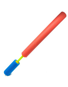 Tradineur - Pack de 4 Pistolas de agua - Fabricado en FOAM y Plástico - Para mayores de 3 años - Color Aleatorio - Ø 5 x 55 cm.