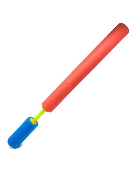 Tradineur - Pack de 4 Pistolas de agua - Fabricado en FOAM y Plástico - Para mayores de 3 años - Color Aleatorio - Ø 5 x 55 cm.