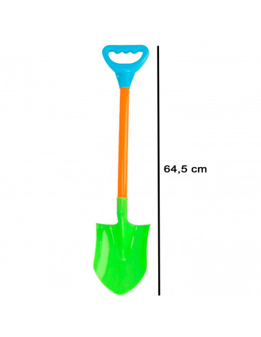 Tradineur - Pack de 2 palas de playa grandes de plástico, juguete infantil para jugar en la arena, parque, jardín, regalo para n