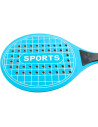 Tradineur - Palas de playa "Sport" con pelota - Fabricado en Madera - Diseño agujereado - Ideal para jugar en la playa, piscina,