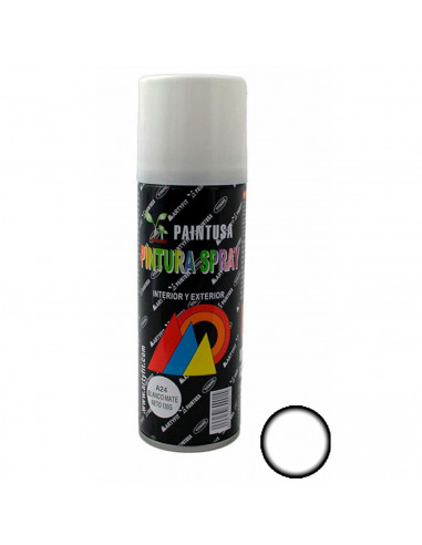 Montoro - Bote de pintura en spray blanco mate A24 200 ml, válido para multitud de superficies de interior y exterior. Pintura e