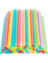 Tradineur - Pack de 96 Pajitas multicolor Biodegradable - Fabricadas en PLA - Ideal para Bebidas al Aire Libre - Apto para uso A