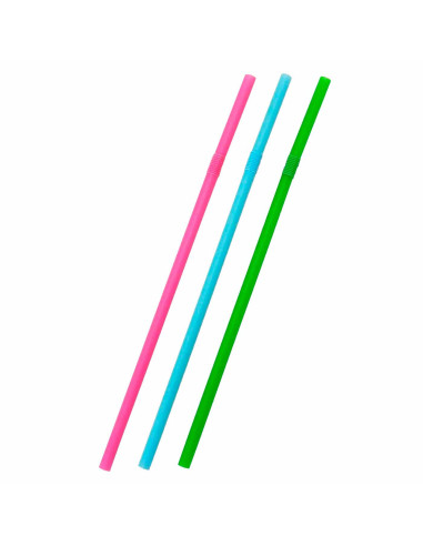 Tradineur - Pack de 200 pajitas enfundadas multicolor - Biodegradables y reutilizables - Fabricadas en PLA - Ideal para Bebidas