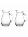 Tradineur - Pack de 2 Jarras de Agua - Fabricado en Cristal - Ideal para hostelería, servicio u hogar - Capacidad: 500 ml - 15 x