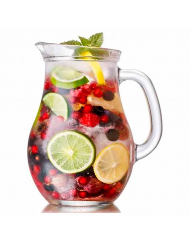 Tradineur - Pack de 2 Jarras de Agua - Fabricado en Cristal - Ideal para hostelería, servicio u hogar - Capacidad: 500 ml - 15 x