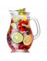 Tradineur - Pack de 2 Jarras de Agua - Fabricado en Cristal - Ideal para hostelería, servicio u hogar - Capacidad: 500 ml - 15 x