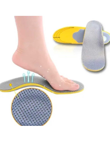 Tradineur - Pack de 2 Pares de Plantillas Ortopédicas Recortables - Soporte para Arco - Transpirables para Pies - Alivian la Pre