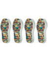 Tradineur - Pack de 4 Pares de plantillas para zapato Infantil - Fabricado en Espuma con Tratamiento antibacterias - Talla 26-36