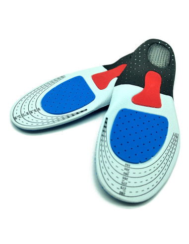 Tradineur - Pack de 2 pares de plantillas para zapatos deportivos - Fabricado en espuma moldeable y talón de gel - Inserciones d